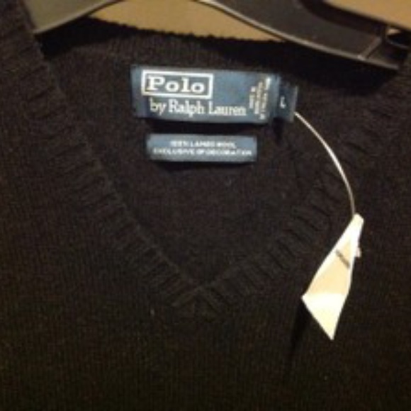 Polo Ralph Lauren Black By Lamb Wool Vest Size: 12 (L) Length: Mid-Length - Picture 2 of 8